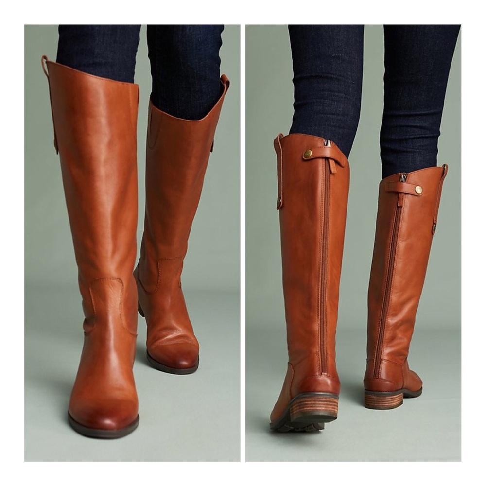 Long Brown Leather Boots